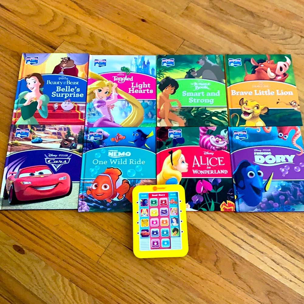Like New Me Reader with 8 Disney Read Along Books